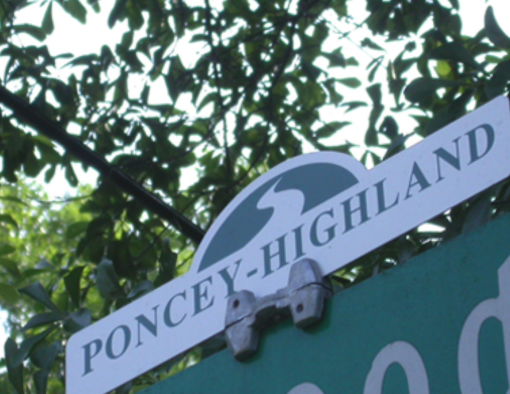 Street Sign - Atlanta's Poncey-Highland Neighborhood - Atlanta, GA 30307